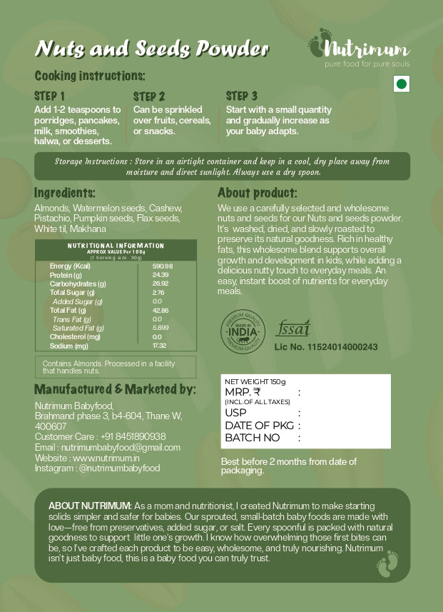 Nuts and Seeds powder